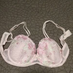 Pretty Pink Floral Bra